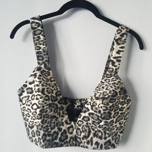 Nasty Gal Gold Cheetah Crop